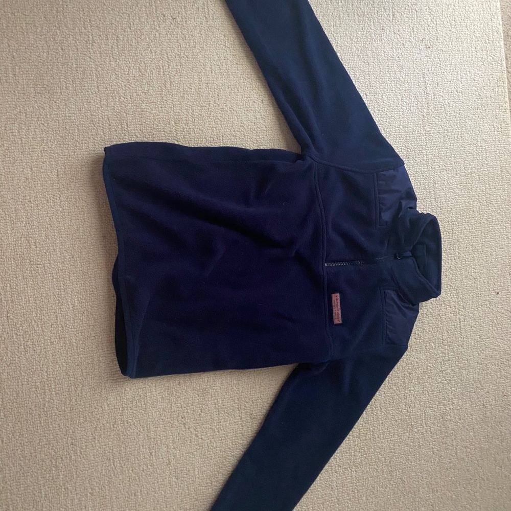 boys navy Vineyard Vines quarter zip